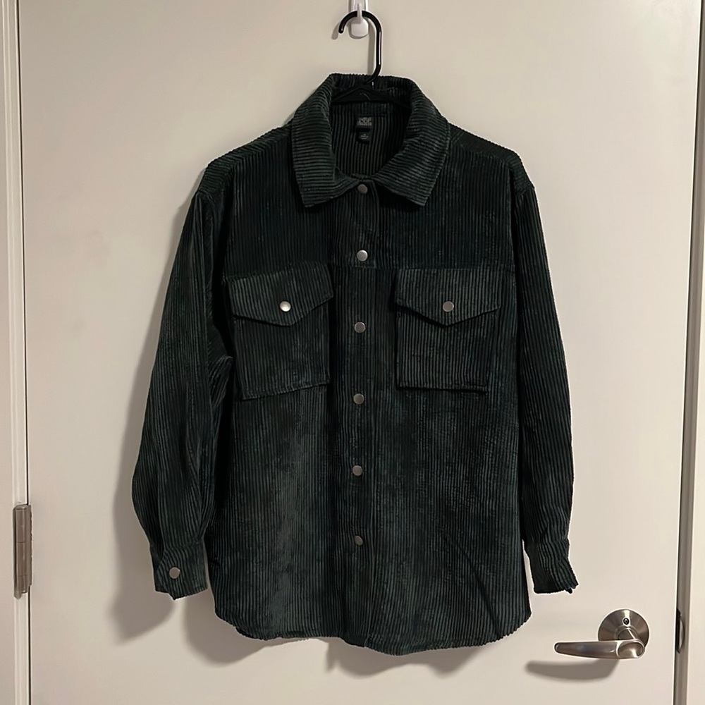 Wild Fable Forest Green Button Up Shacket